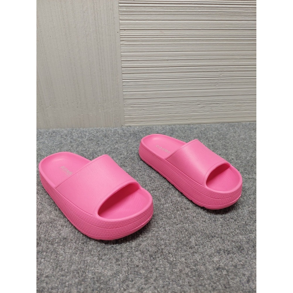 Old Navy Kids Slipper Shoe 12 Pink Platform Sandals Thick Sole Summer Beach